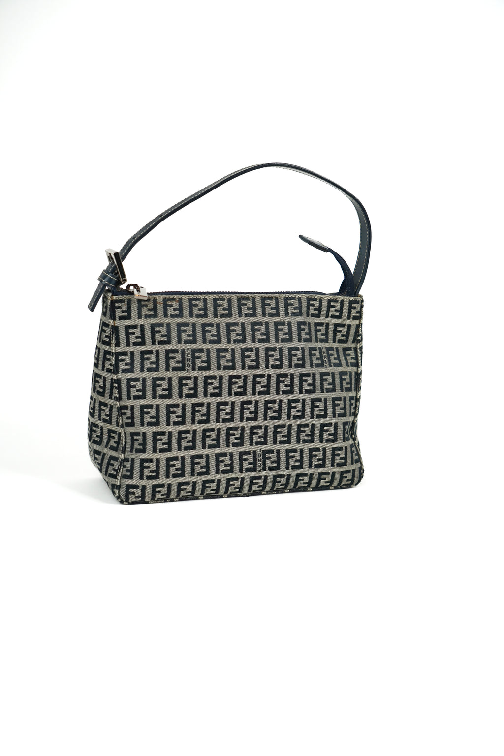 Fendi Navy Zucca Monogram Pochette