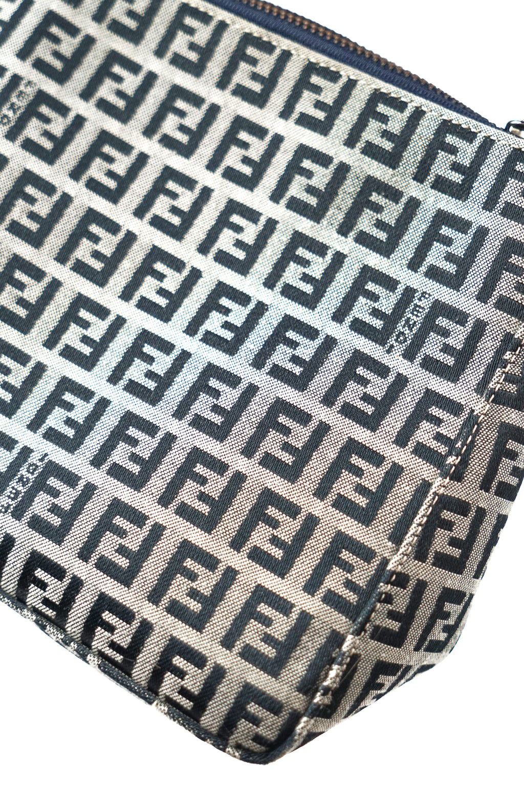 Fendi Navy Zucca Monogram Pochette