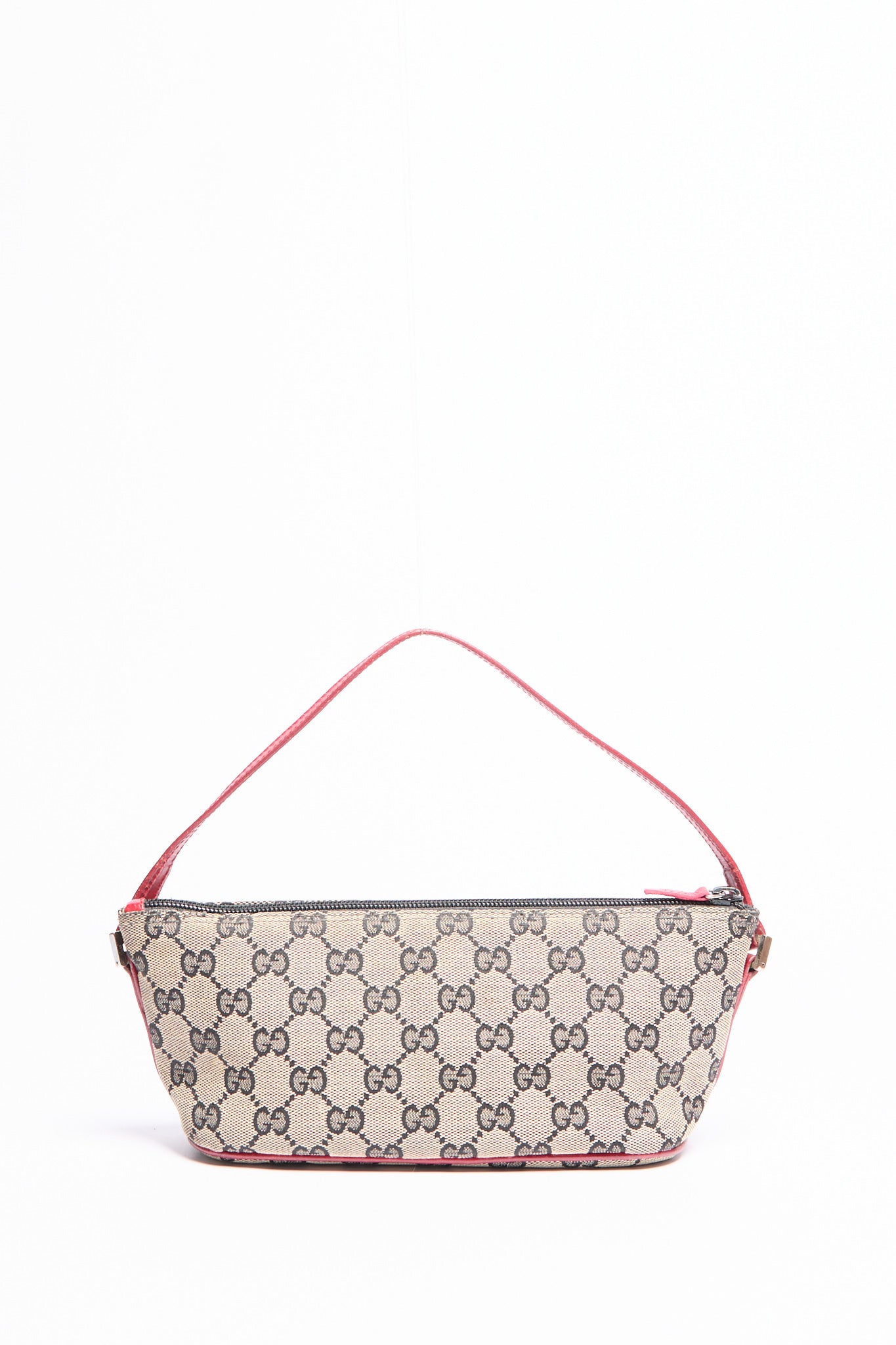 Gucci Brown Red Piping Pochette