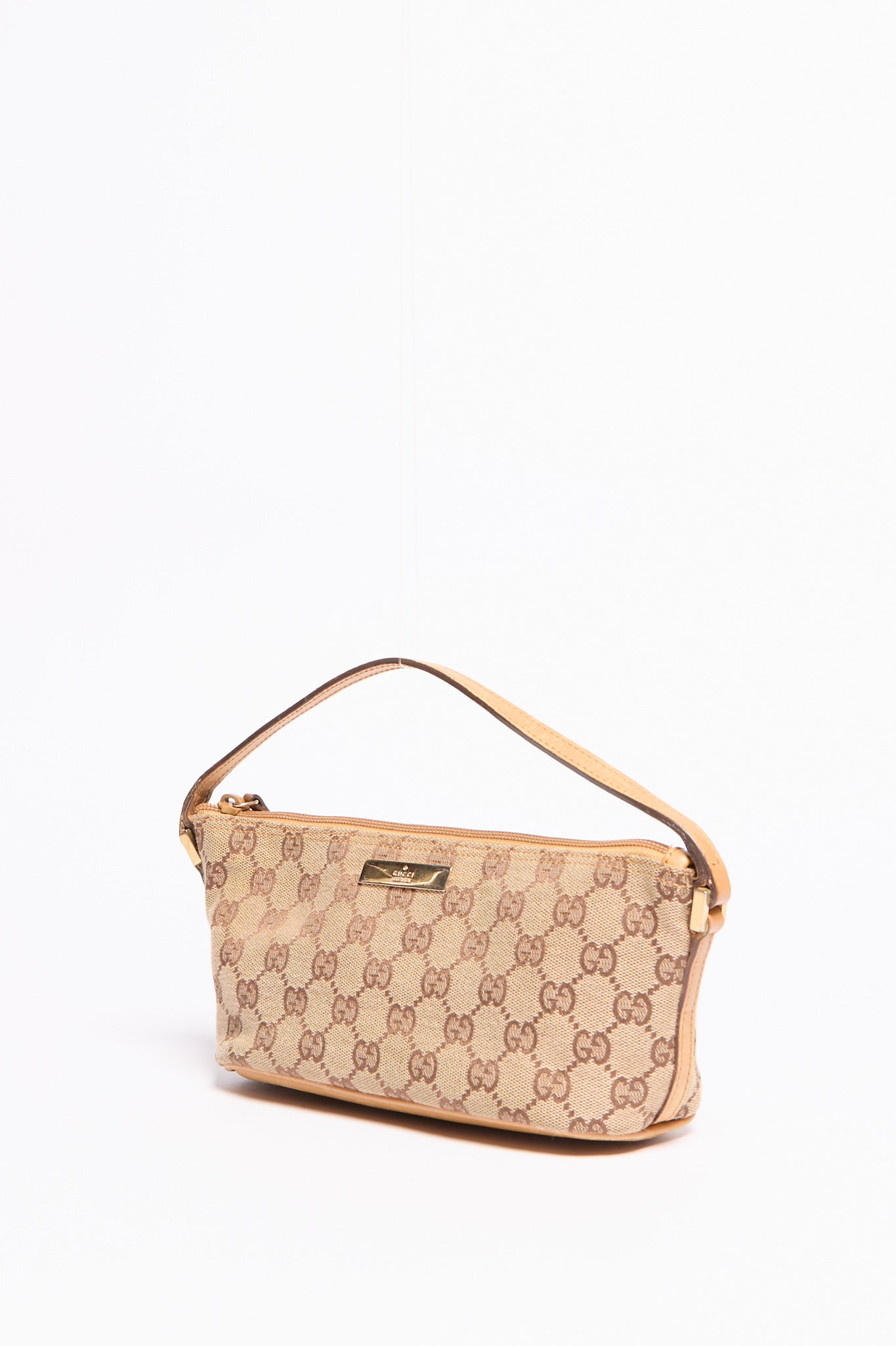 Gucci Tan Monogram Pochette