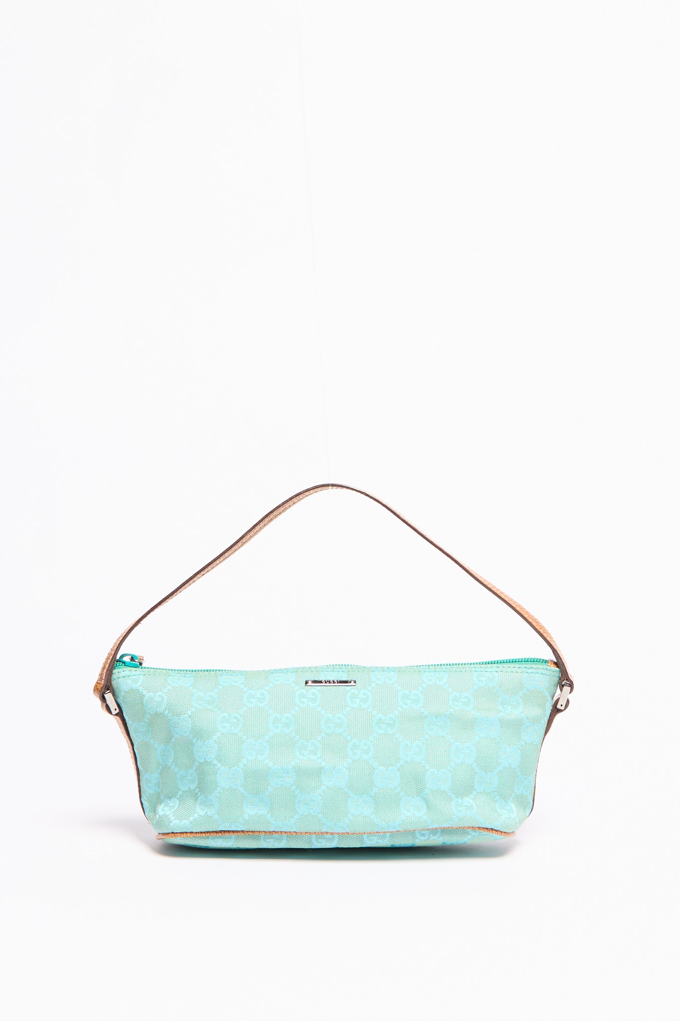 Gucci Teal Monogram Pochette