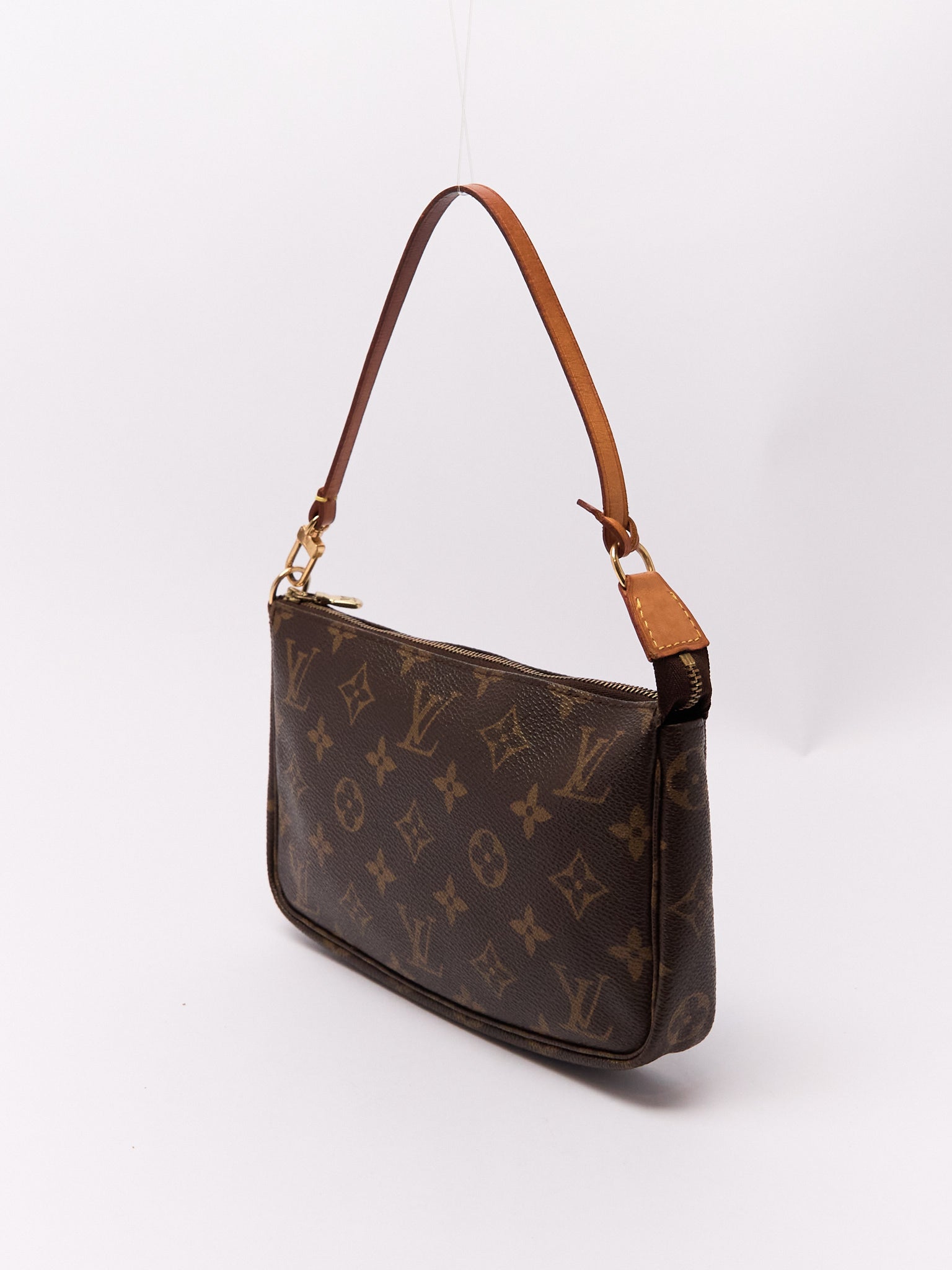 90's Louis Vuitton Pochette Accessoires Brown Monogram Pouch
