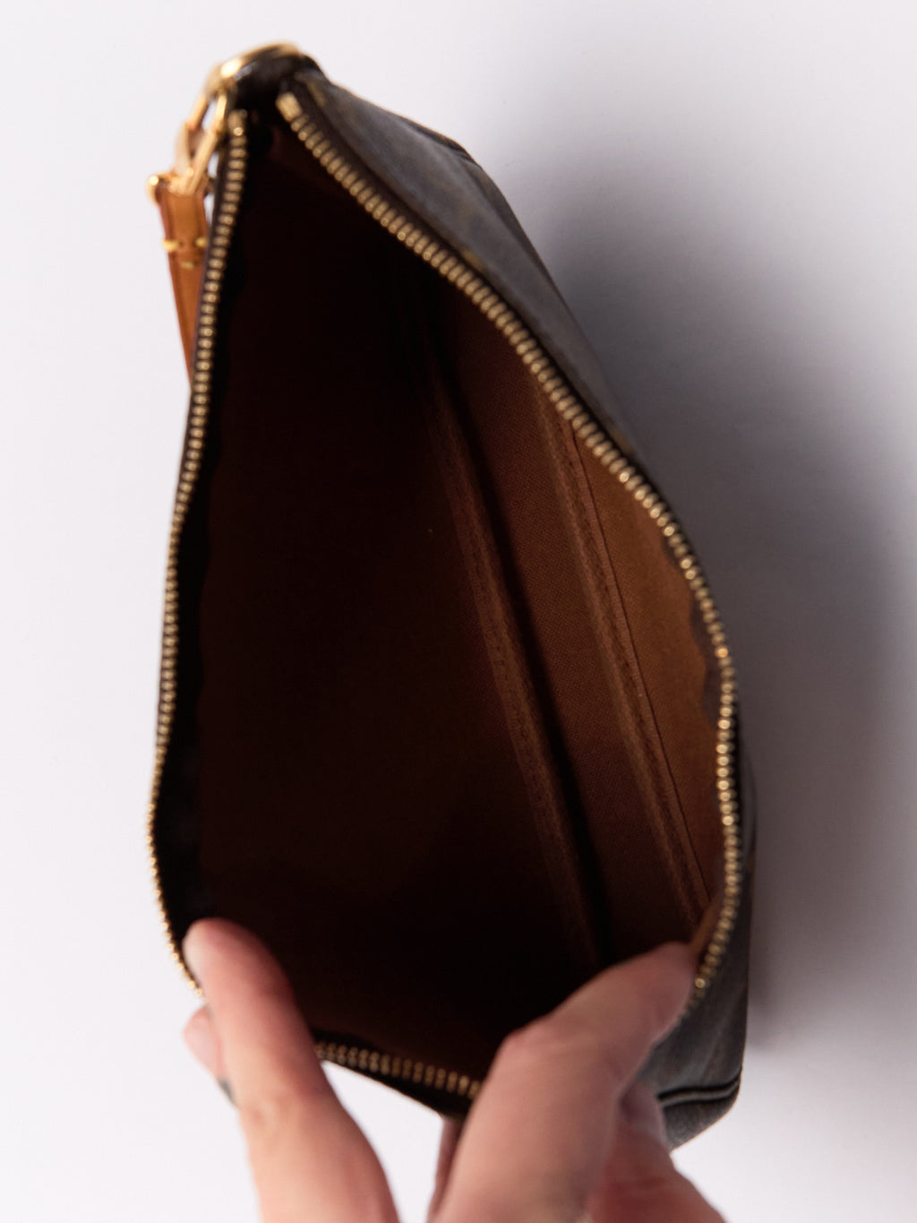 90's Louis Vuitton Pochette Accessoires Brown Monogram Pouch