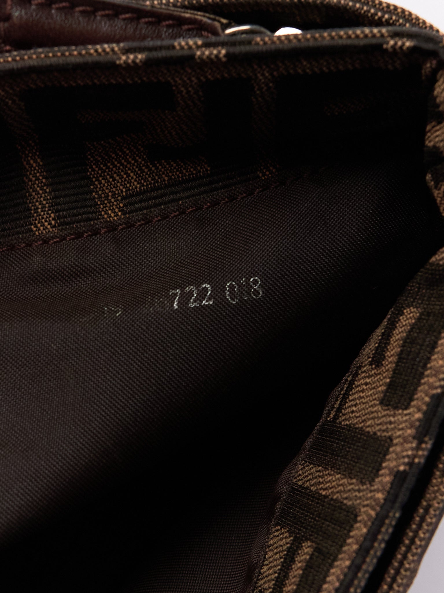 90's Fendi Mamma Baguette Brown Zucca Shoulder Bag