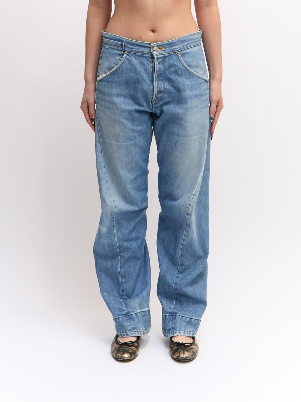 Levi’s Engineered Light Wash Back Strap Jeans