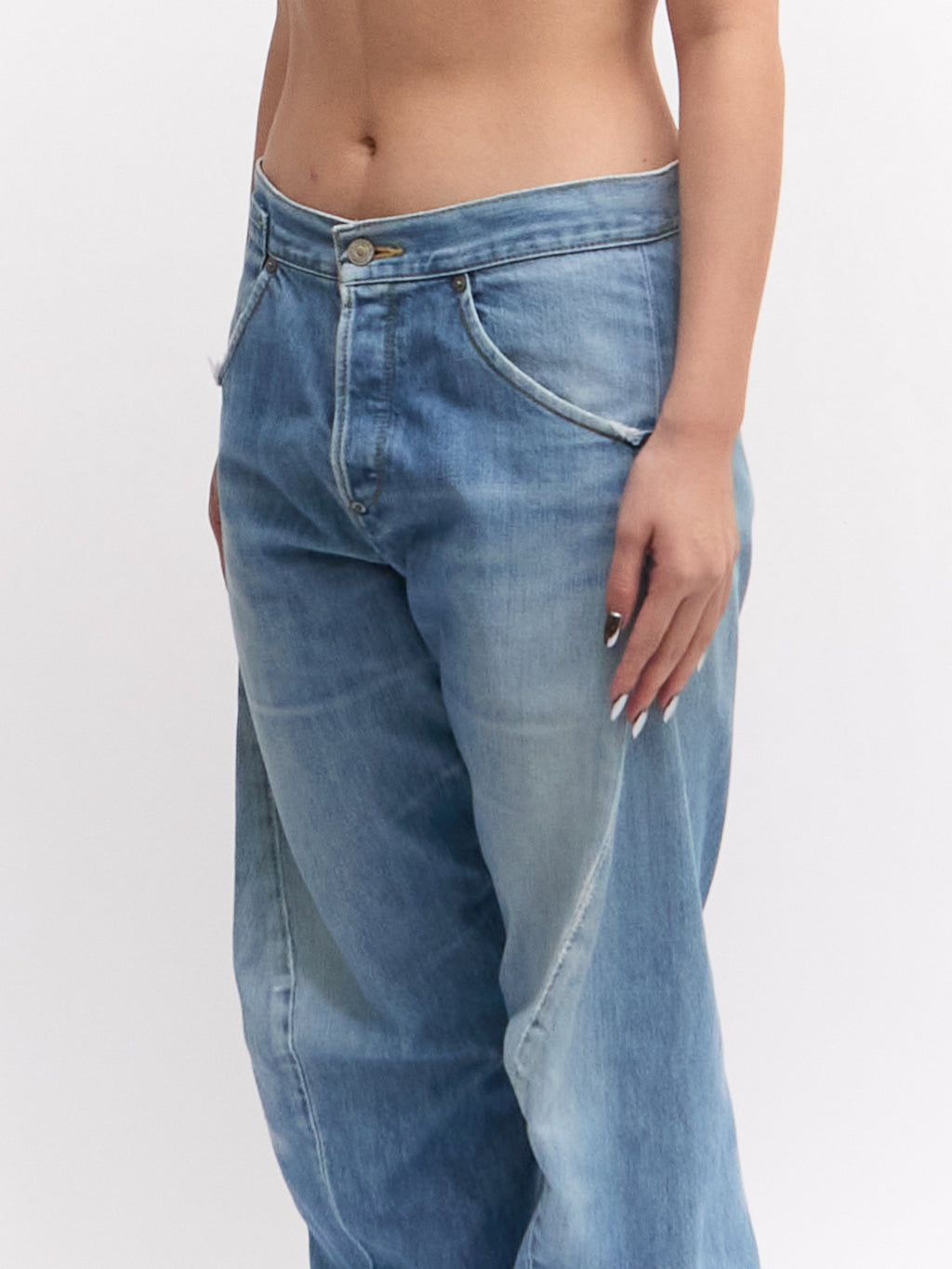 Levi’s Engineered Light Wash Back Strap Jeans