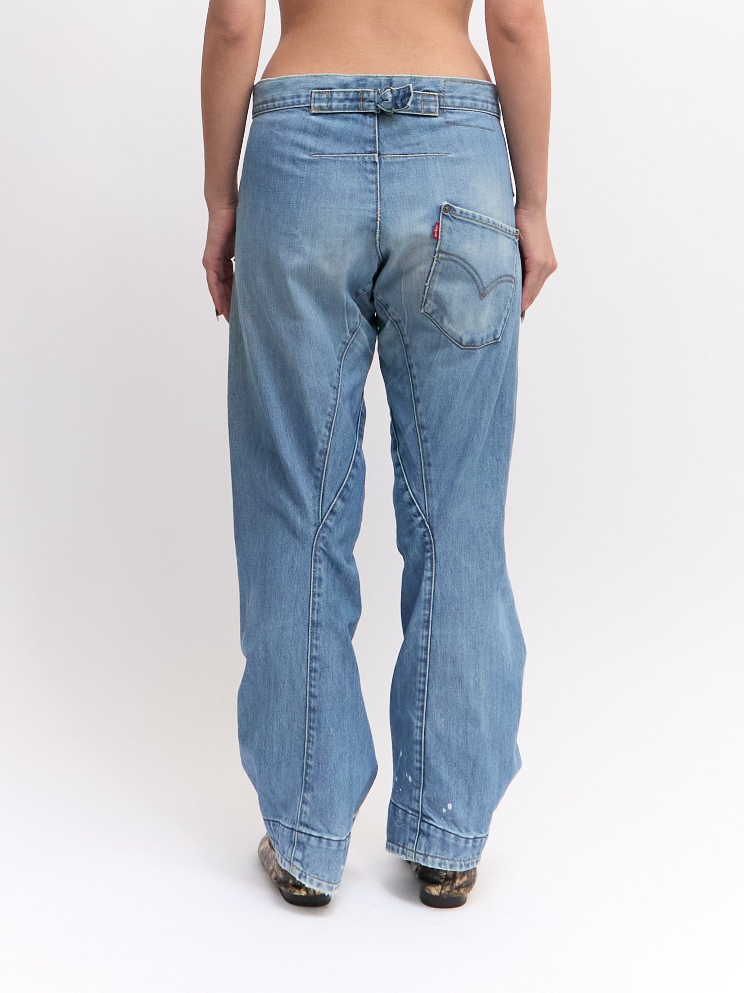 Levi’s Engineered Light Wash Back Strap Jeans