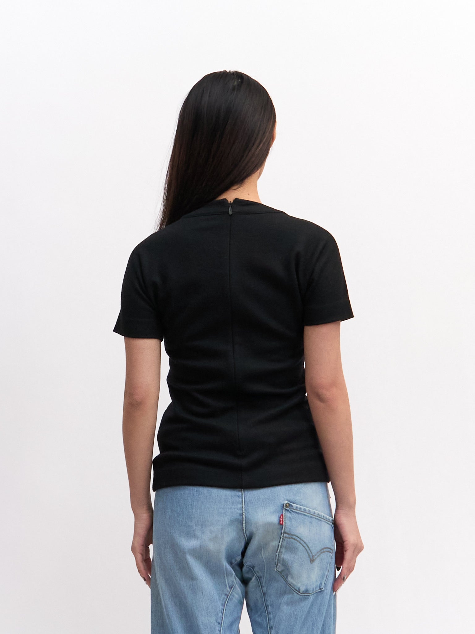Gucci Black Draped Top