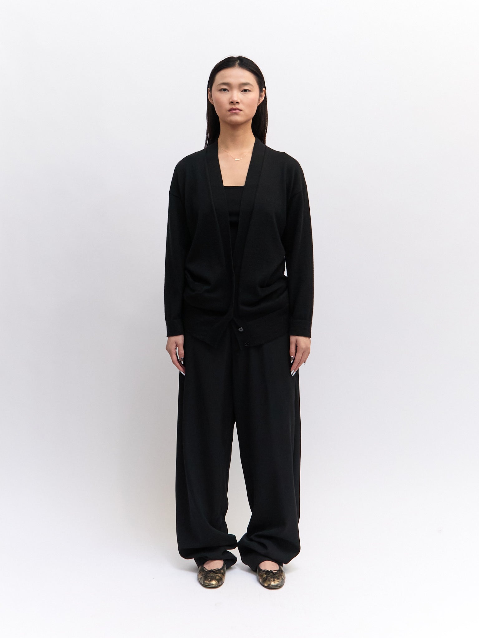 Hermes Black Wool Cardigan