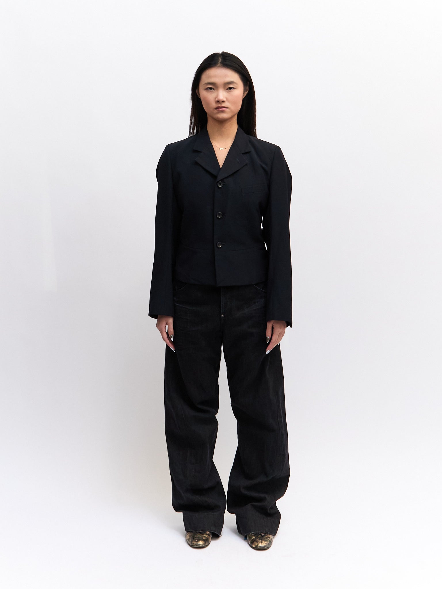 Comme des Garcons Black Cropped Blazer