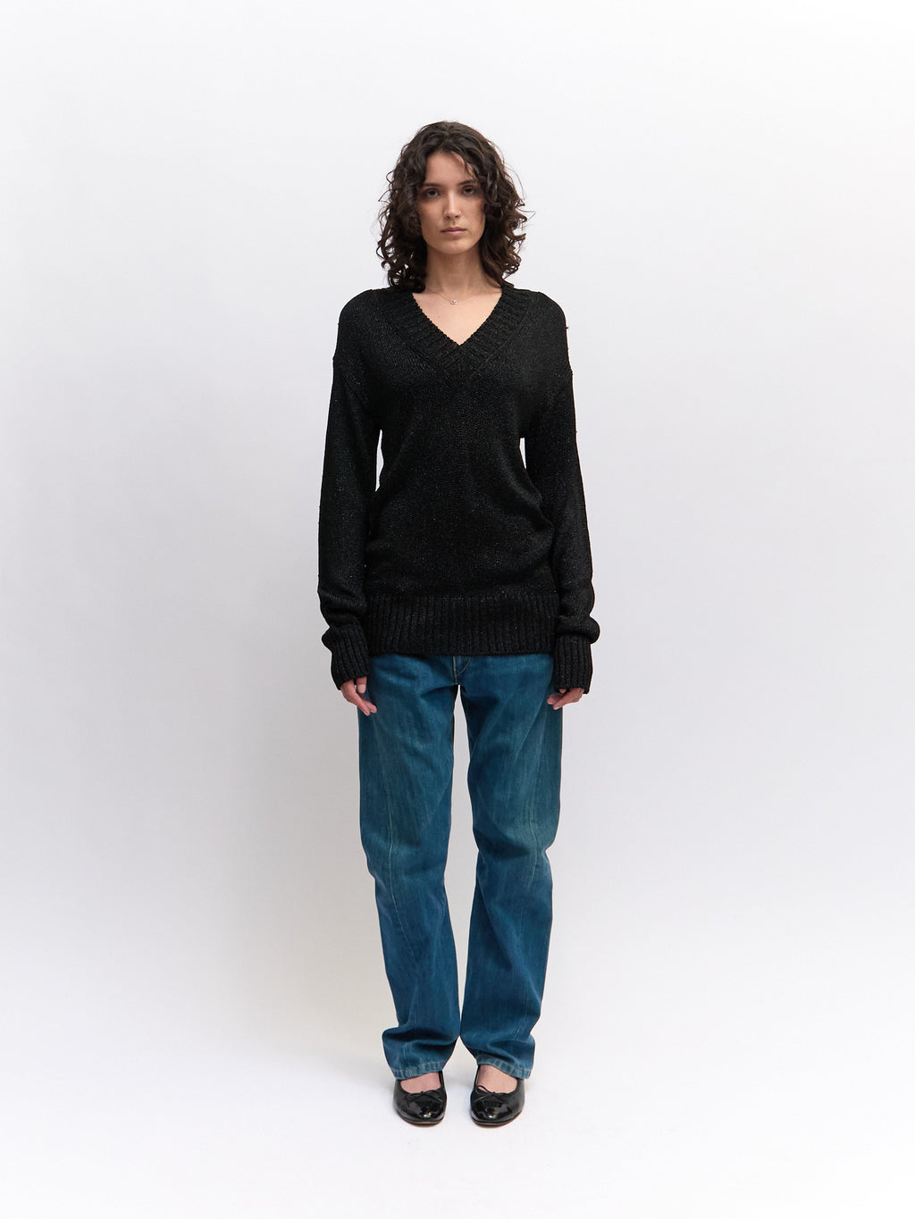 Dolce & Gabbana Black Shimmer Knit Sweater