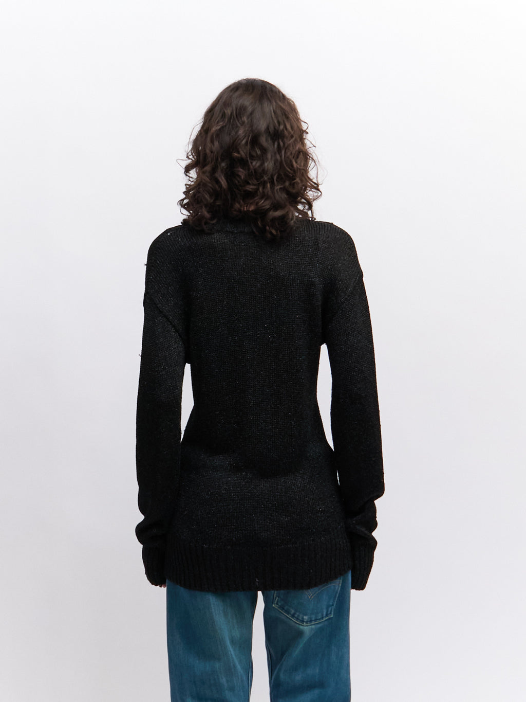 Dolce & Gabbana Black Shimmer Knit Sweater