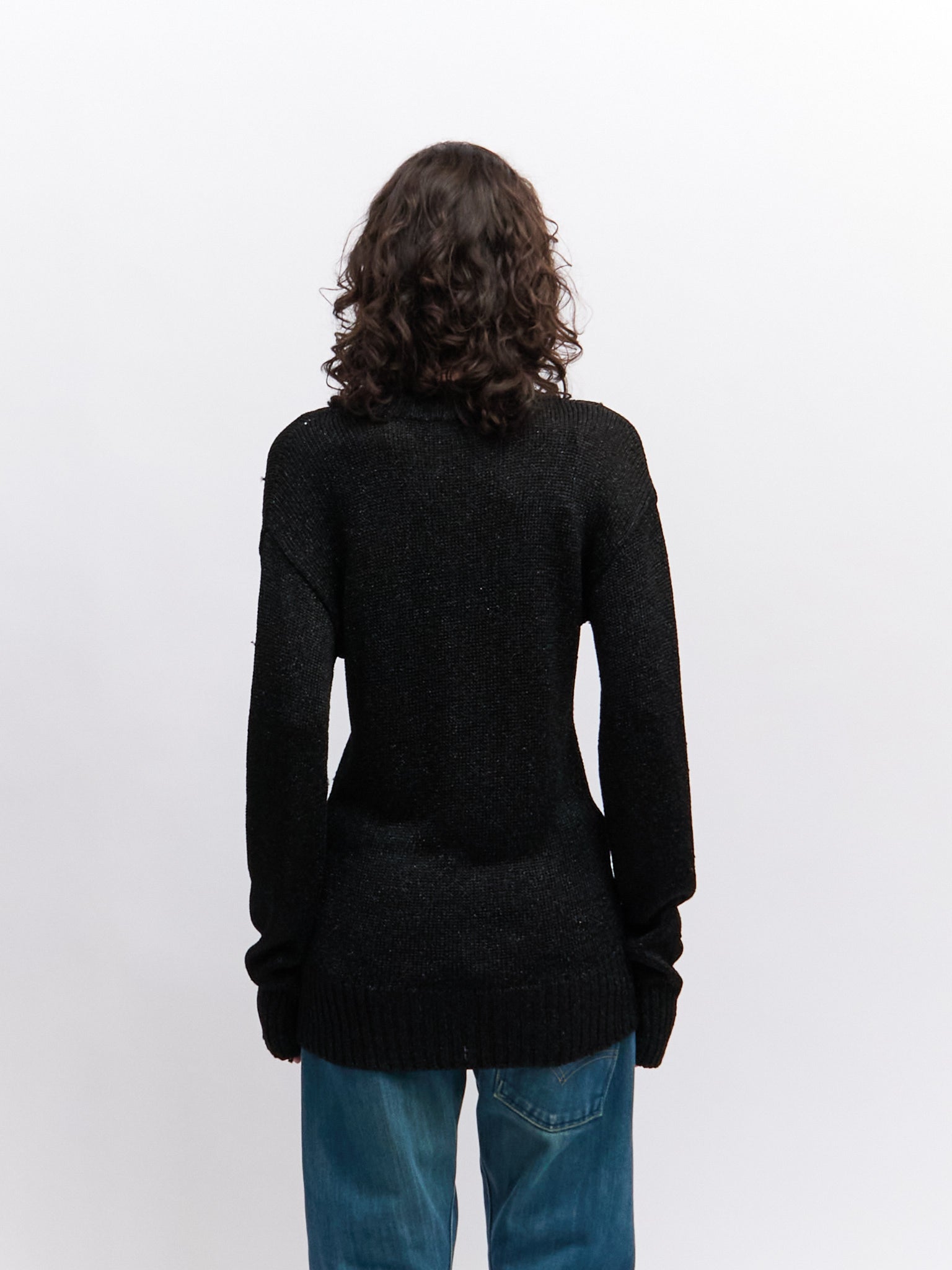 Dolce & Gabbana Black Shimmer Knit Sweater