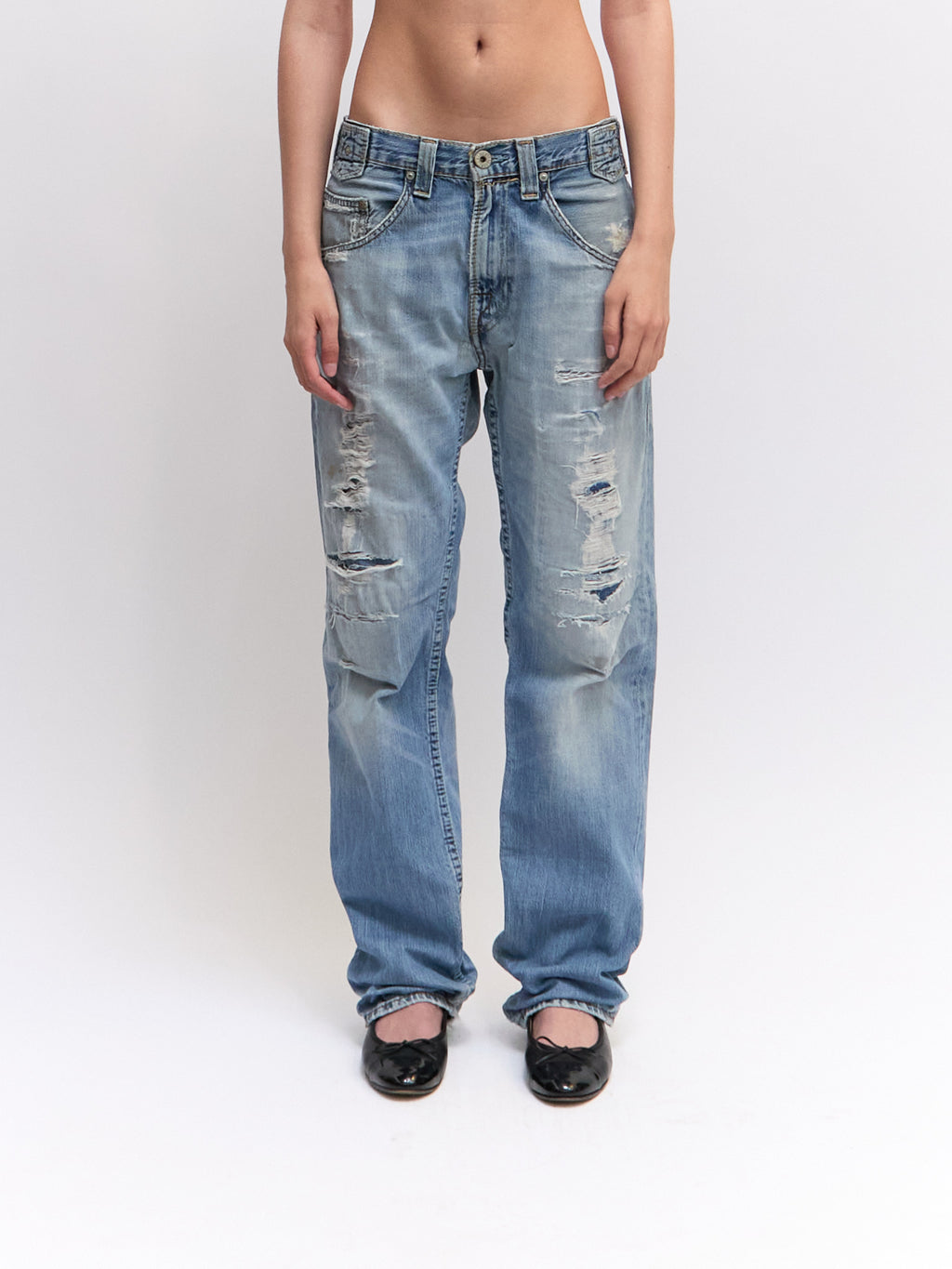 Levi’s Engineered Distressed Strap Jeans
