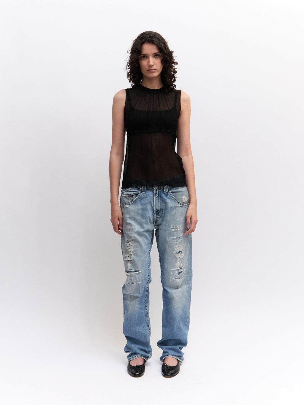 Levi’s Engineered Distressed Strap Jeans