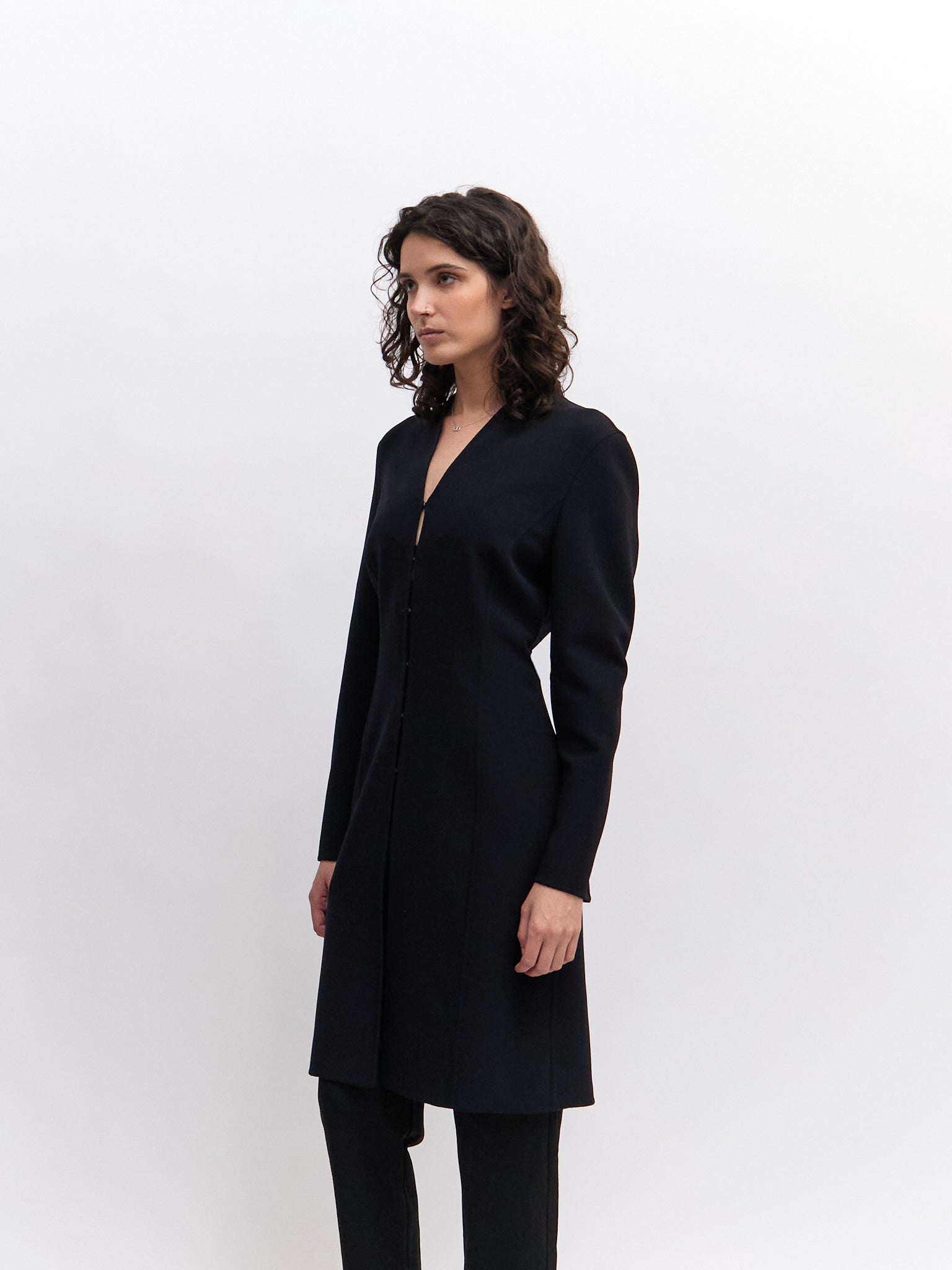 Escada Black Clasp Coat