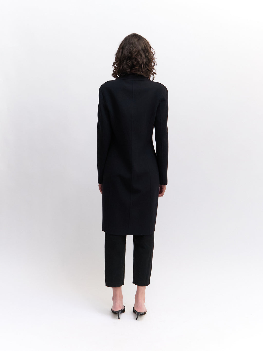 Escada Black Clasp Coat