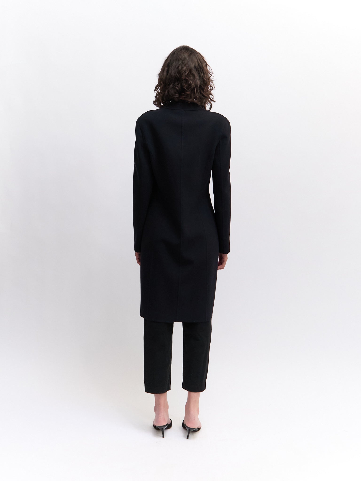 Escada Black Clasp Coat