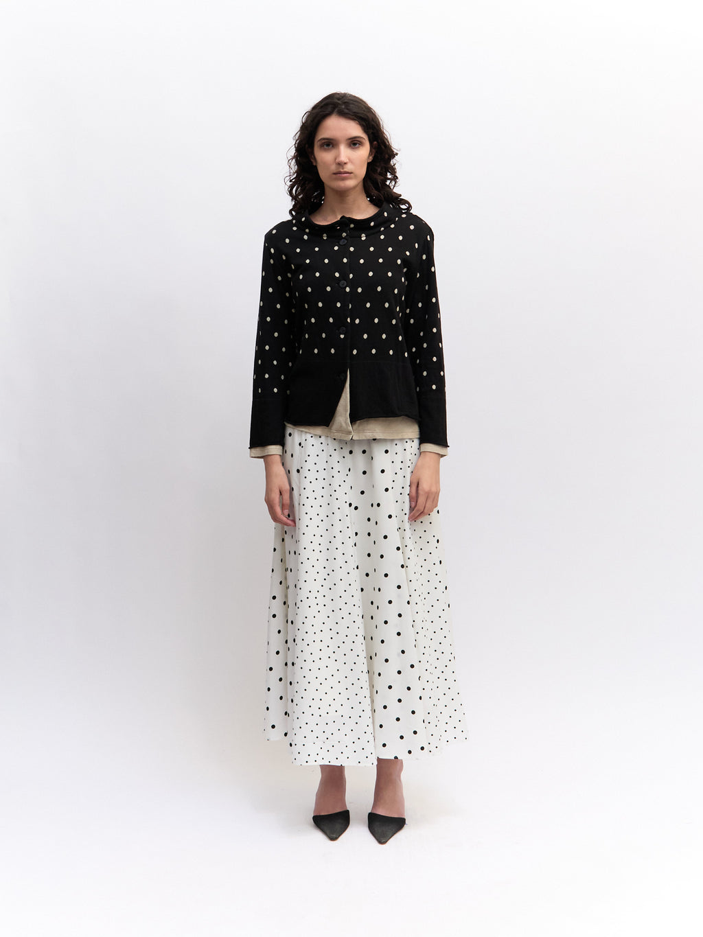 Vintage Polka Dot Cardigan