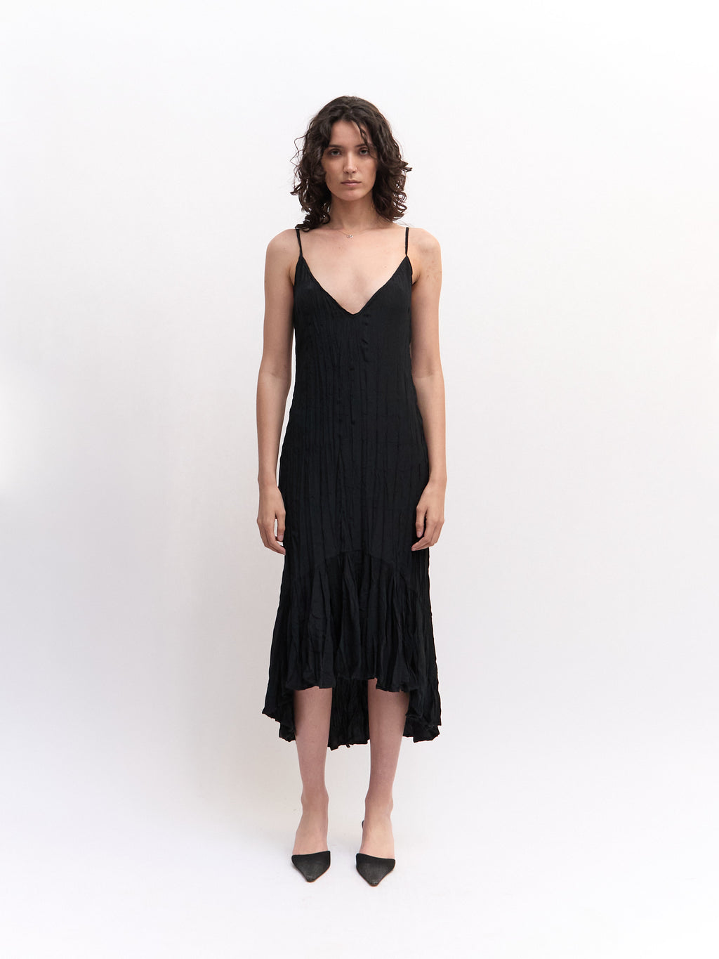 Just Cavalli Black Crinkle Dress