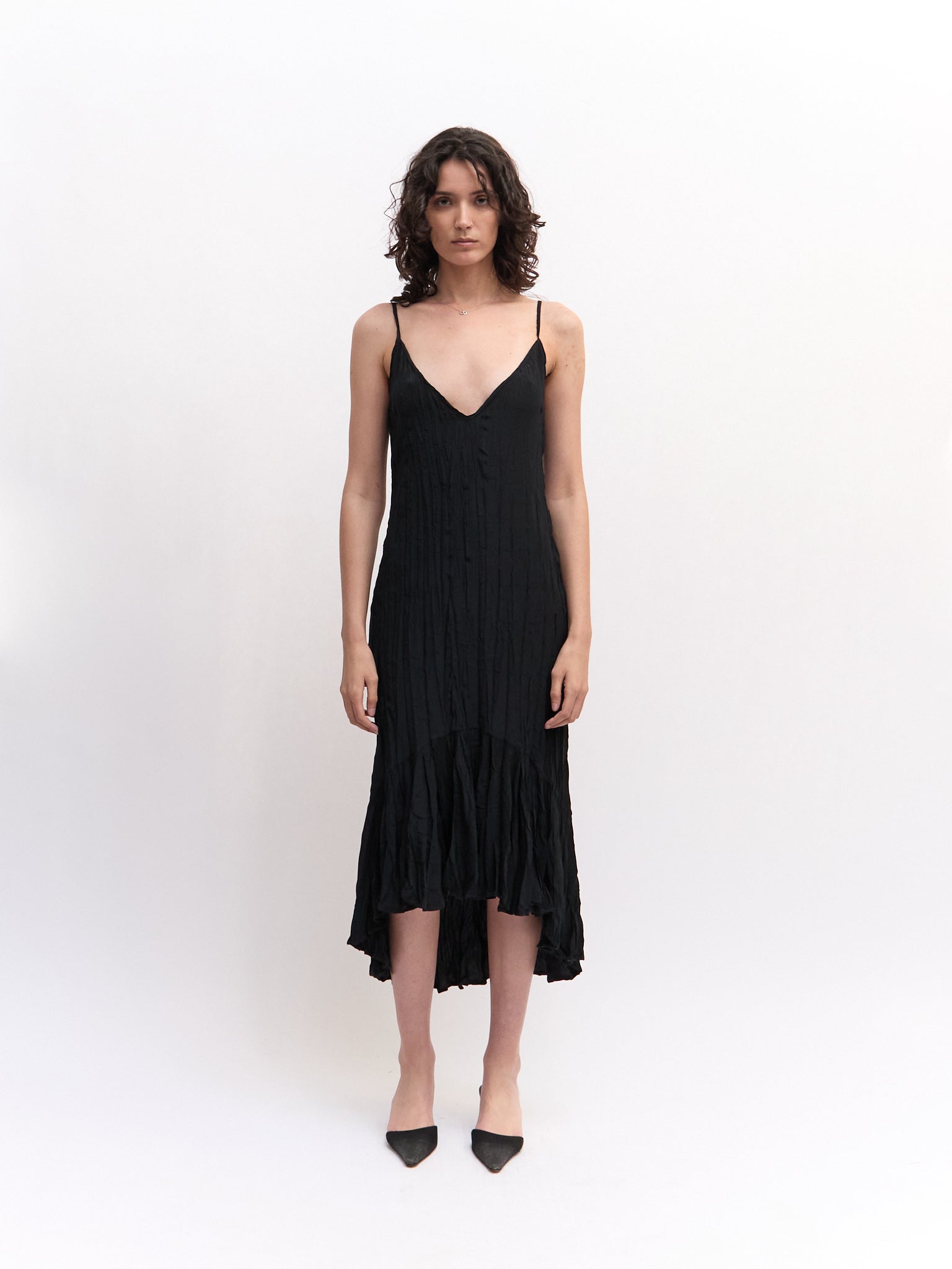 Just Cavalli Black Crinkle Dress