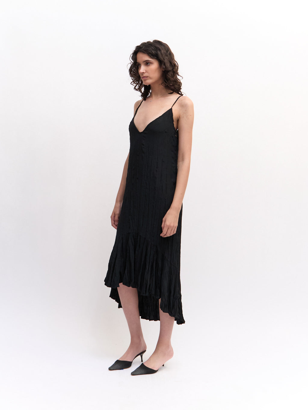 Just Cavalli Black Crinkle Dress