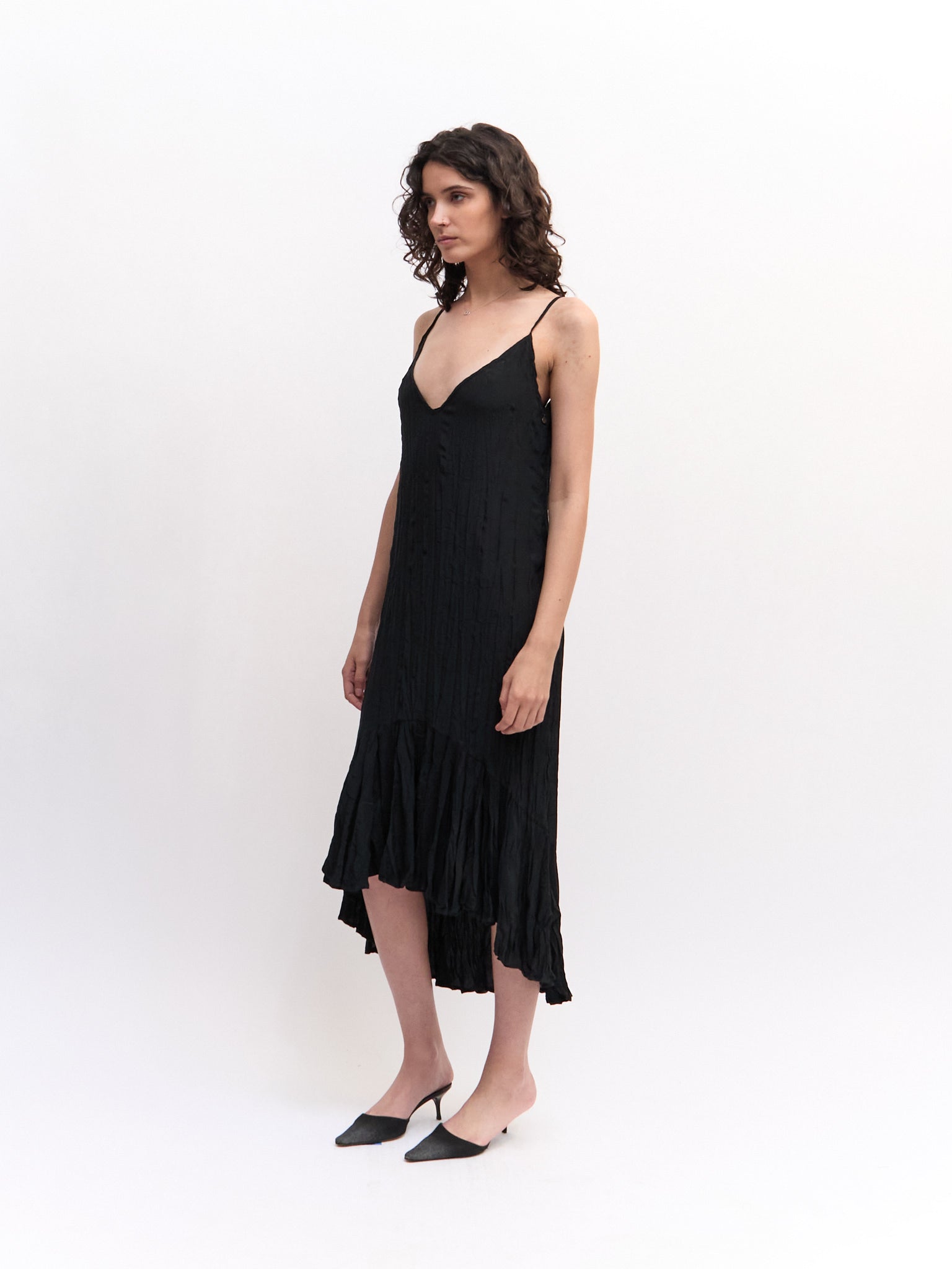 Just Cavalli Black Crinkle Dress