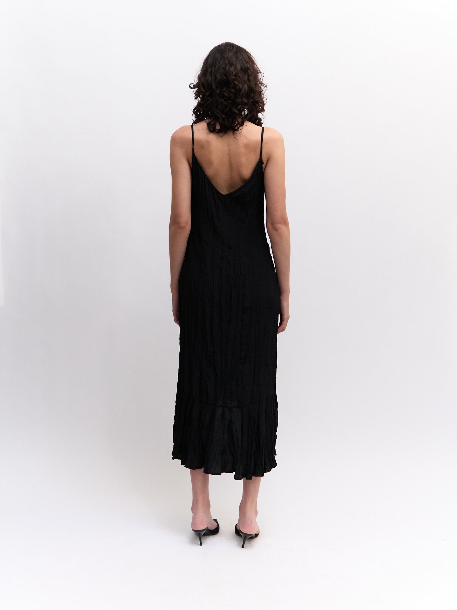 Just Cavalli Black Crinkle Dress