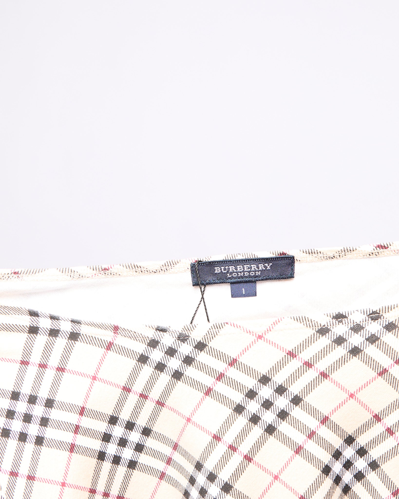 Burberry London Brown Nova Check Logo 3/4 Length Top