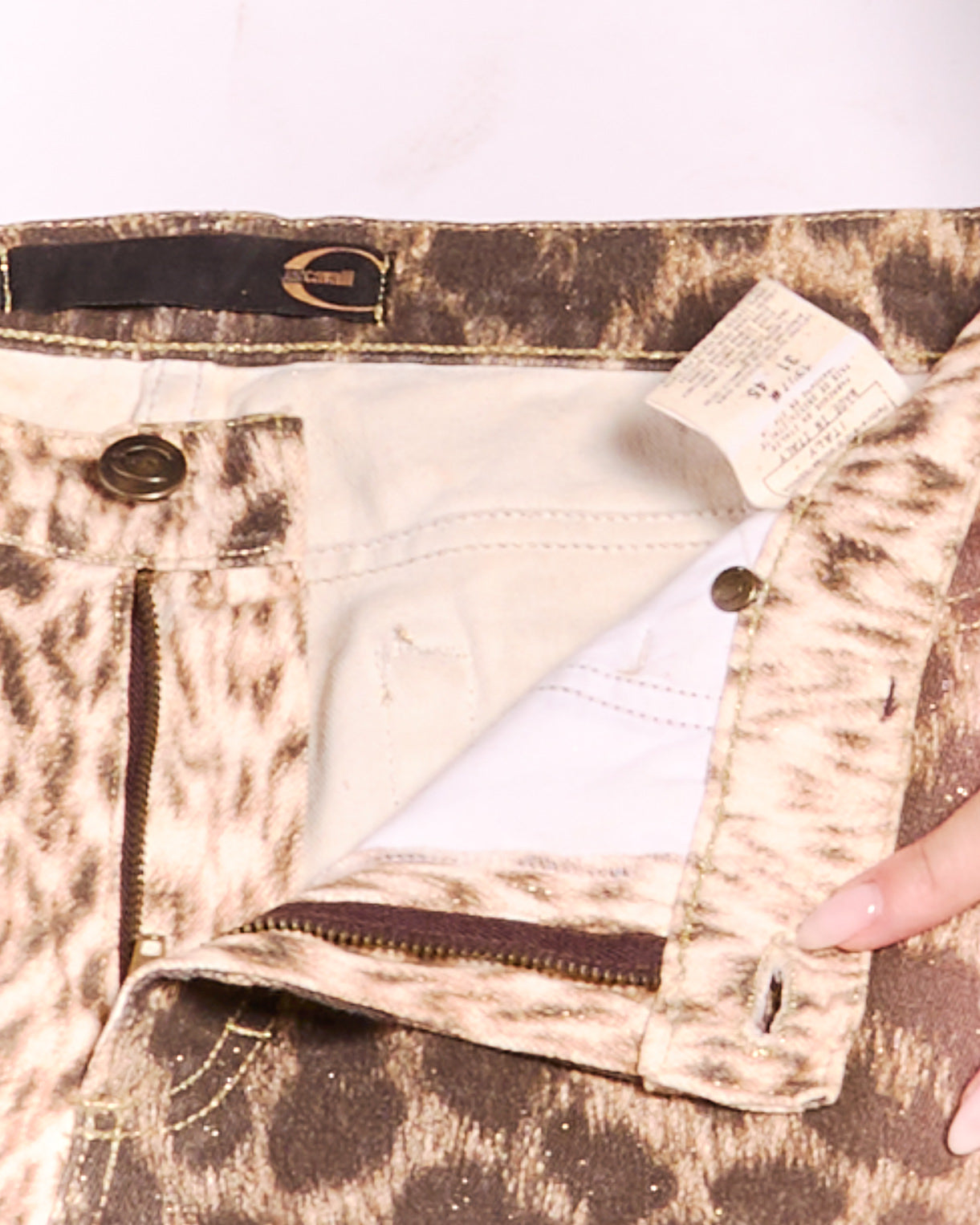 2000s Just Cavalli Cheetah Print Pink Jeans