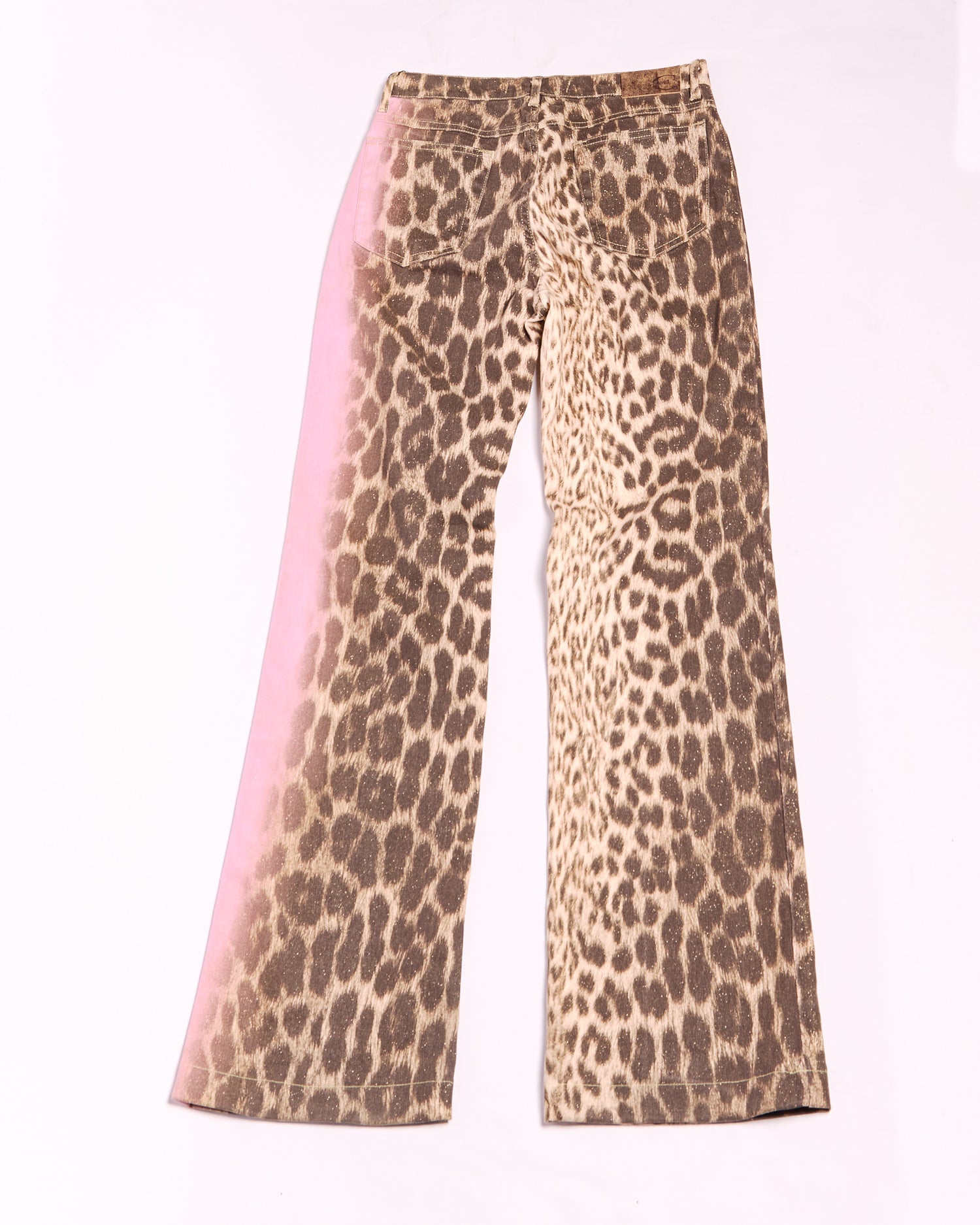 2000s Just Cavalli Cheetah Print Pink Jeans