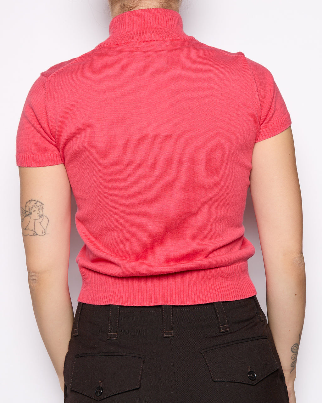 Burberry Pink Turtleneck Knit Sweater