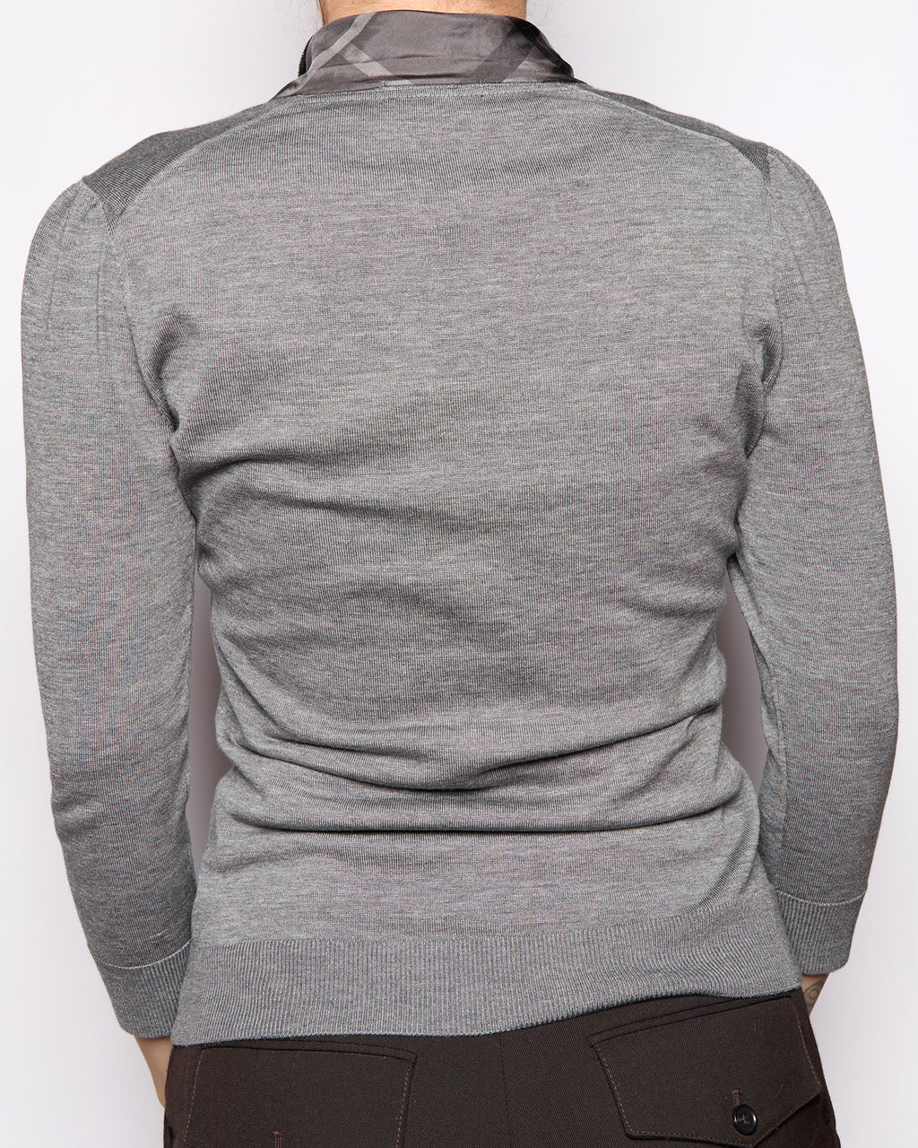 Burberry London Grey Bow Tie Sweater