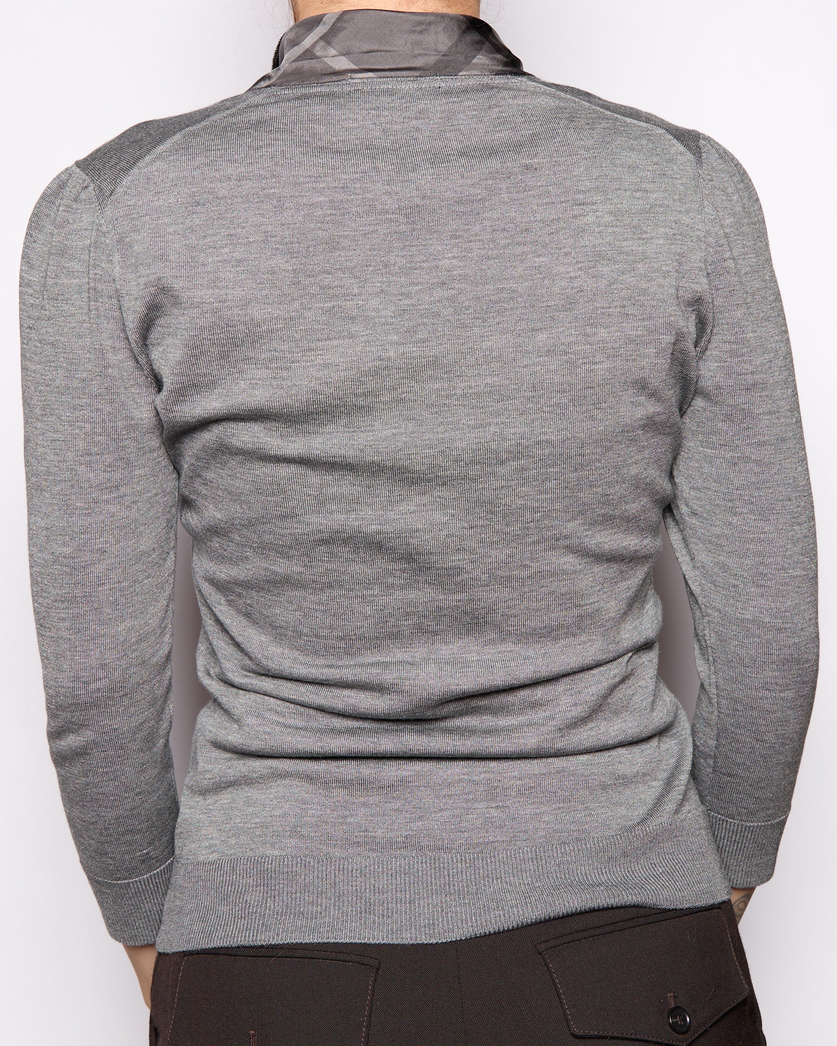 Burberry London Grey Bow Tie Sweater