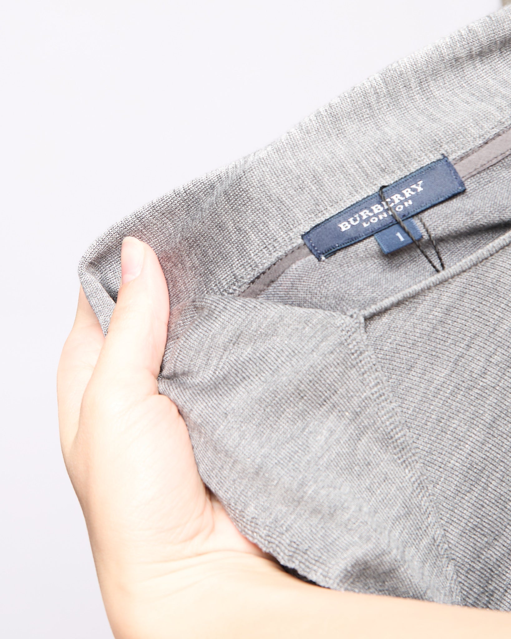 Burberry London Grey Bow Tie Sweater