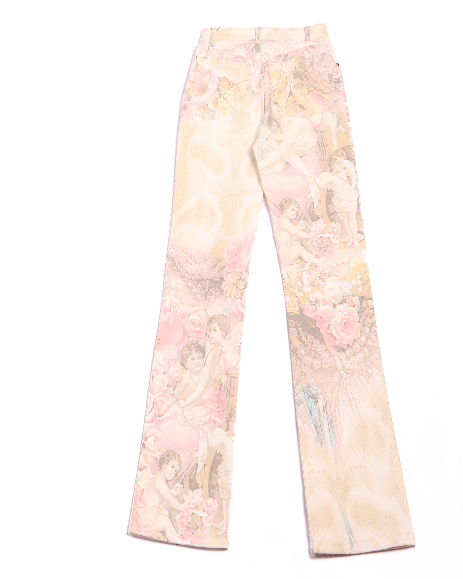 90's Roberto Cavalli Cherub Floral Print Jeans Size XS W24