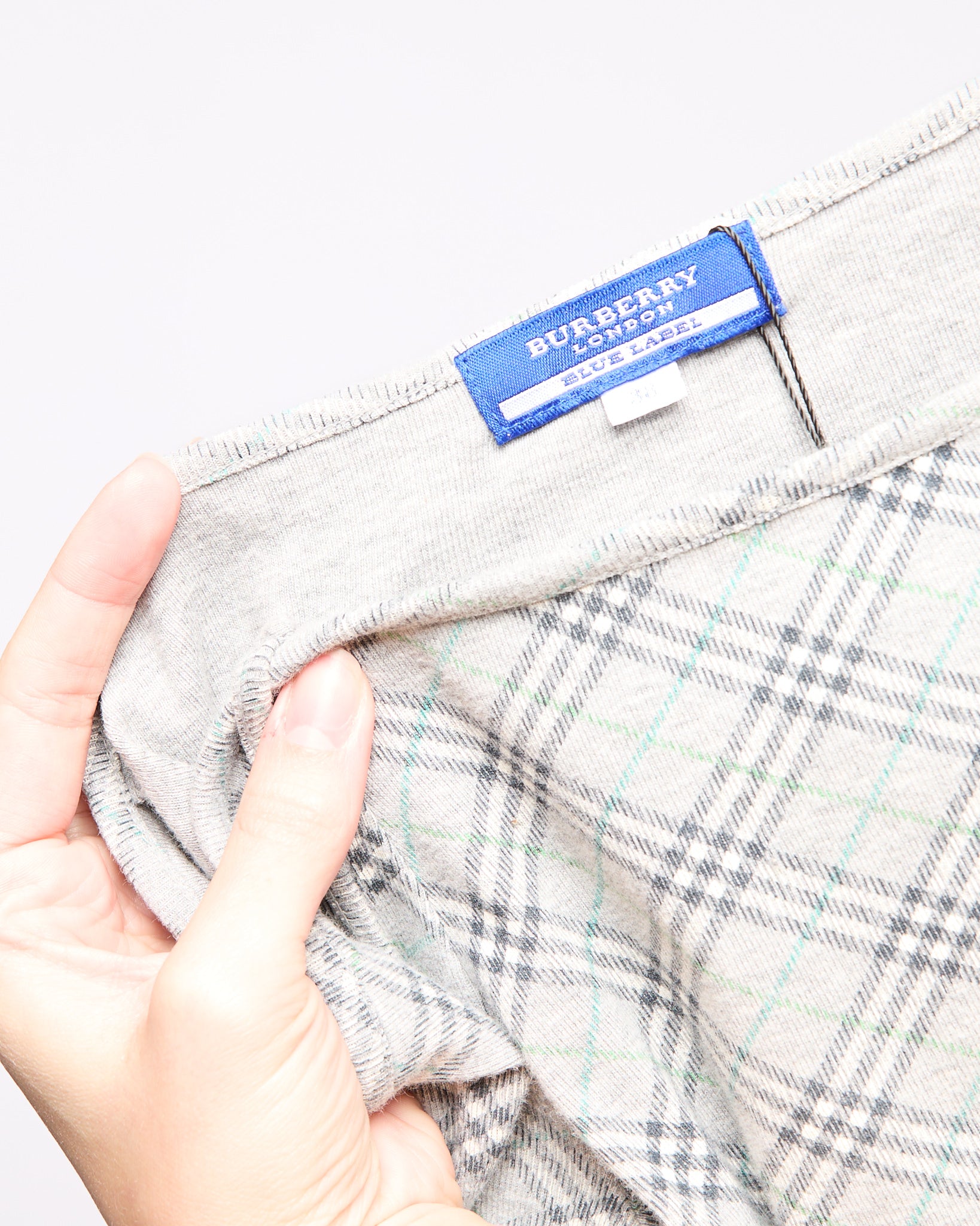 Burberry Grey Nova Check Cinch Top