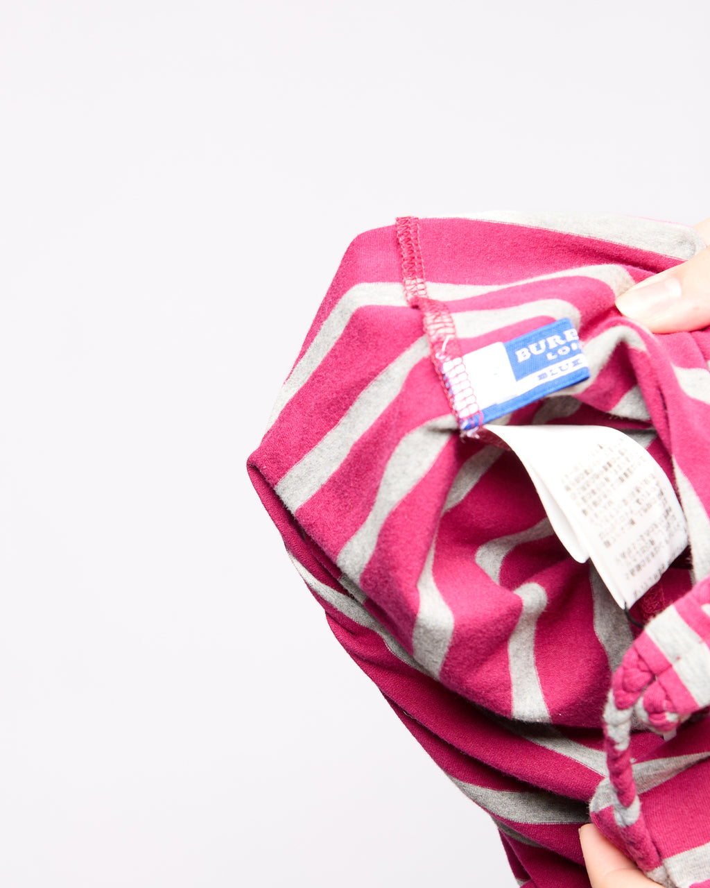 Burberry Pink/Grey Stripe Halter