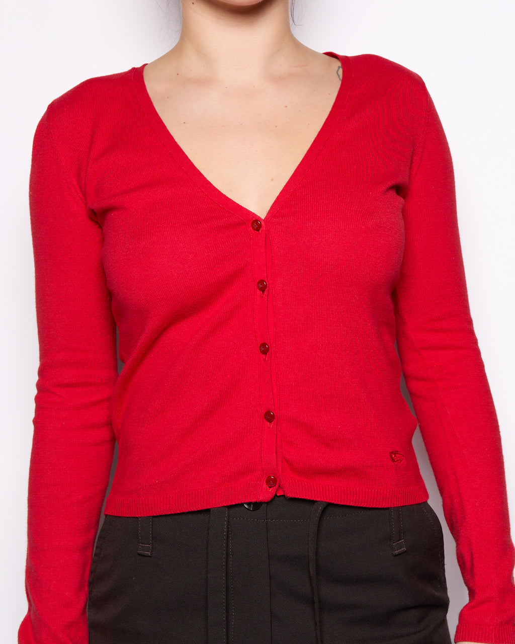 Burberry Red Cardigan