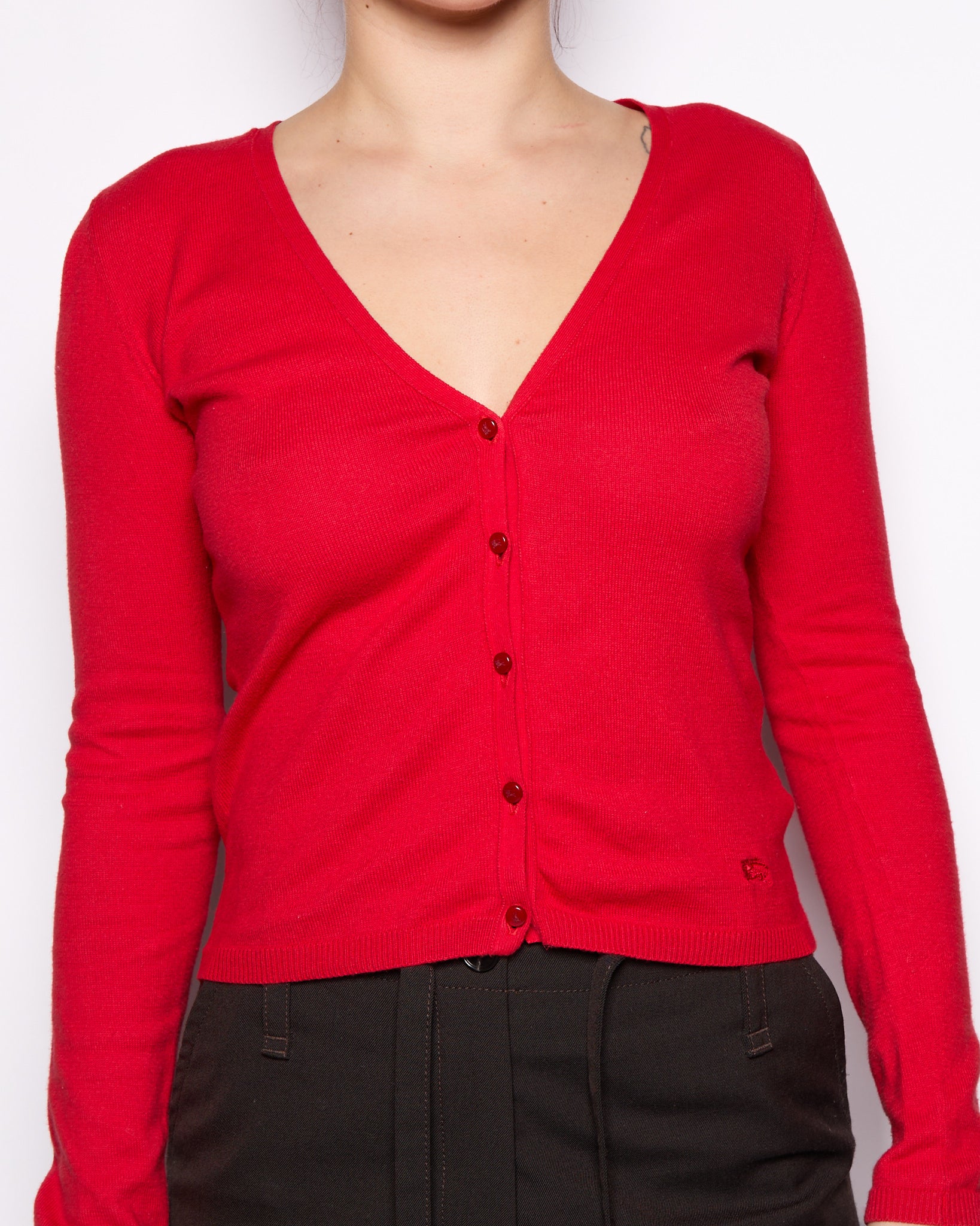 Burberry Red Cardigan