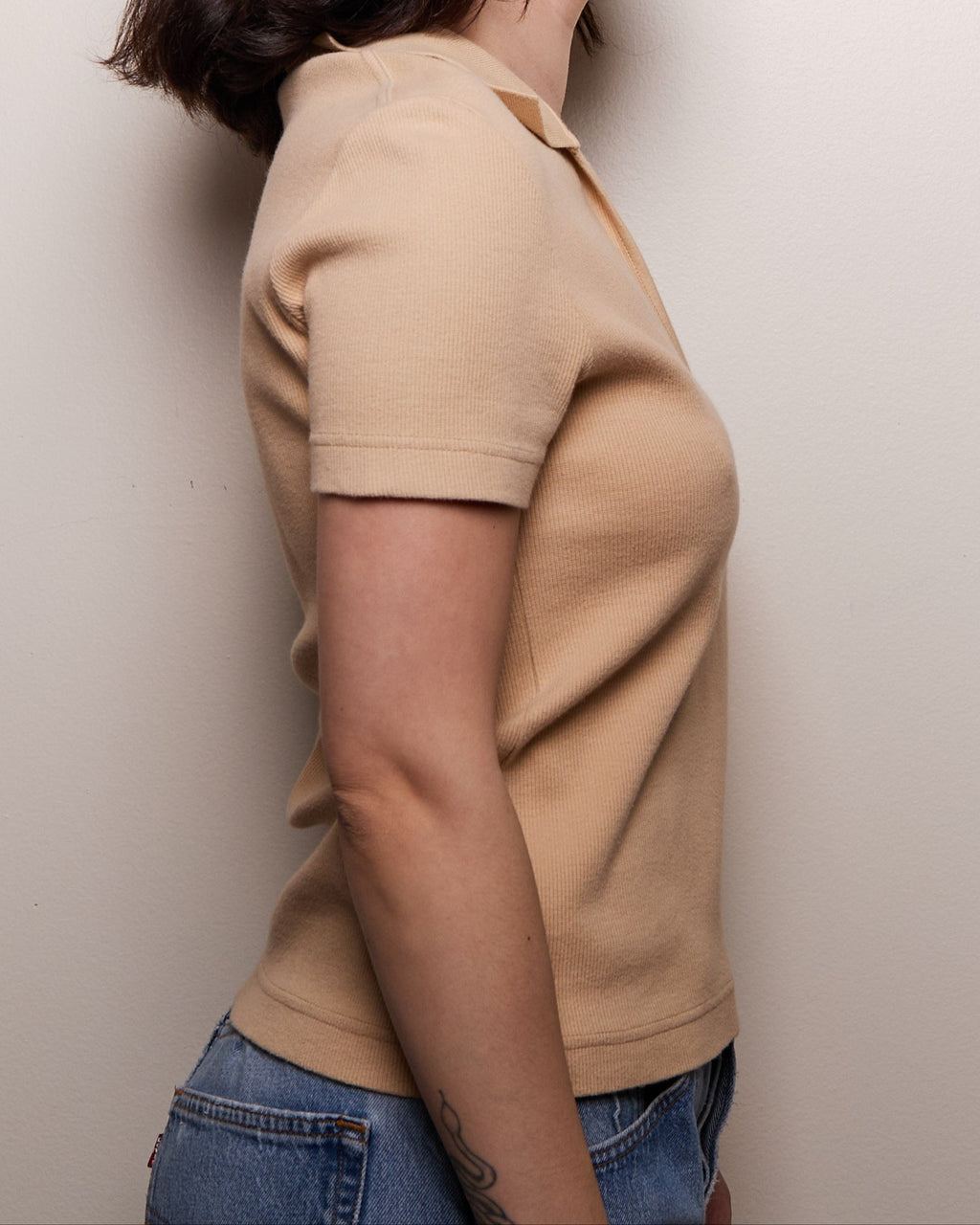 Gucci Beige Polo Logo Shirt