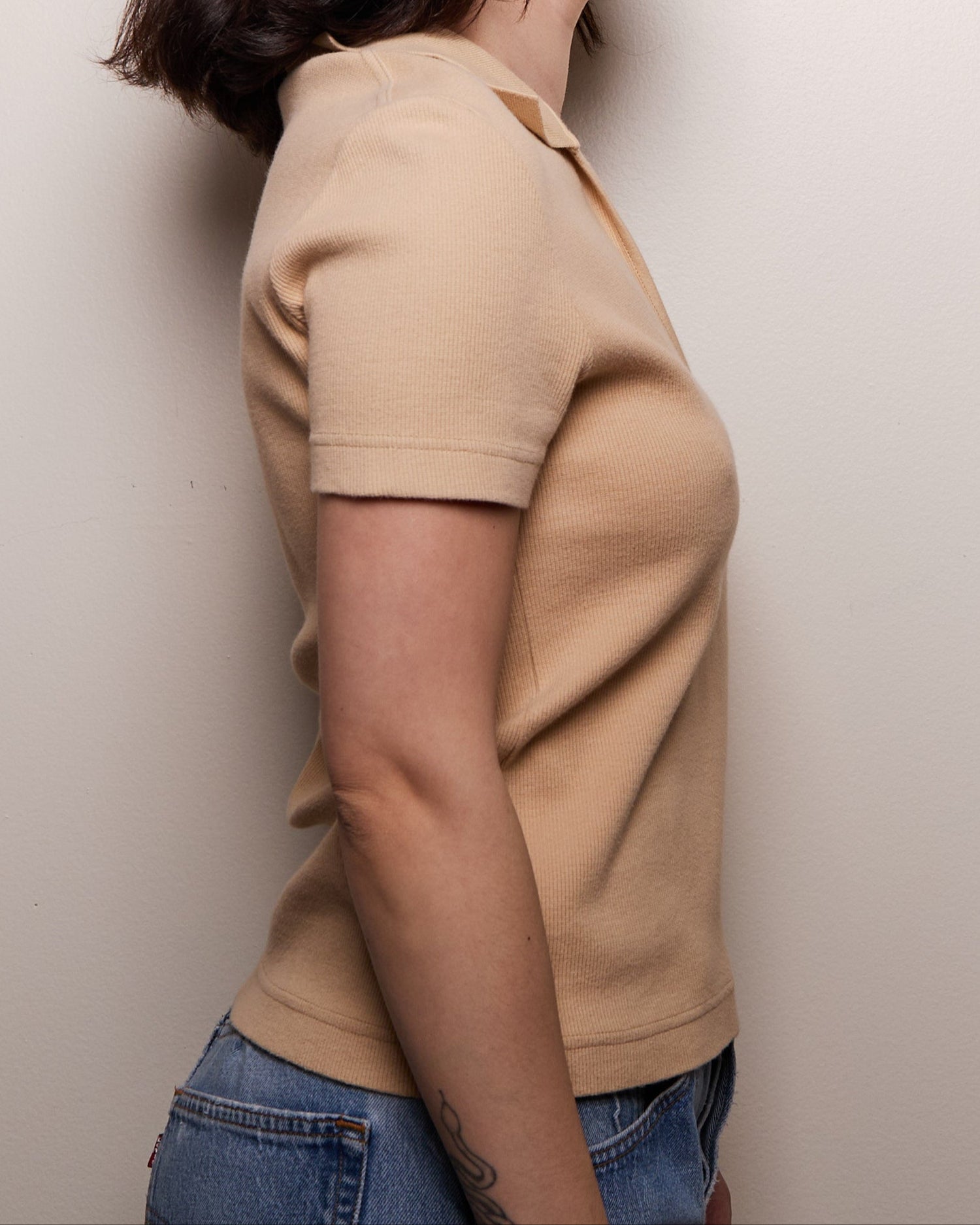 Gucci Beige Polo Logo Shirt