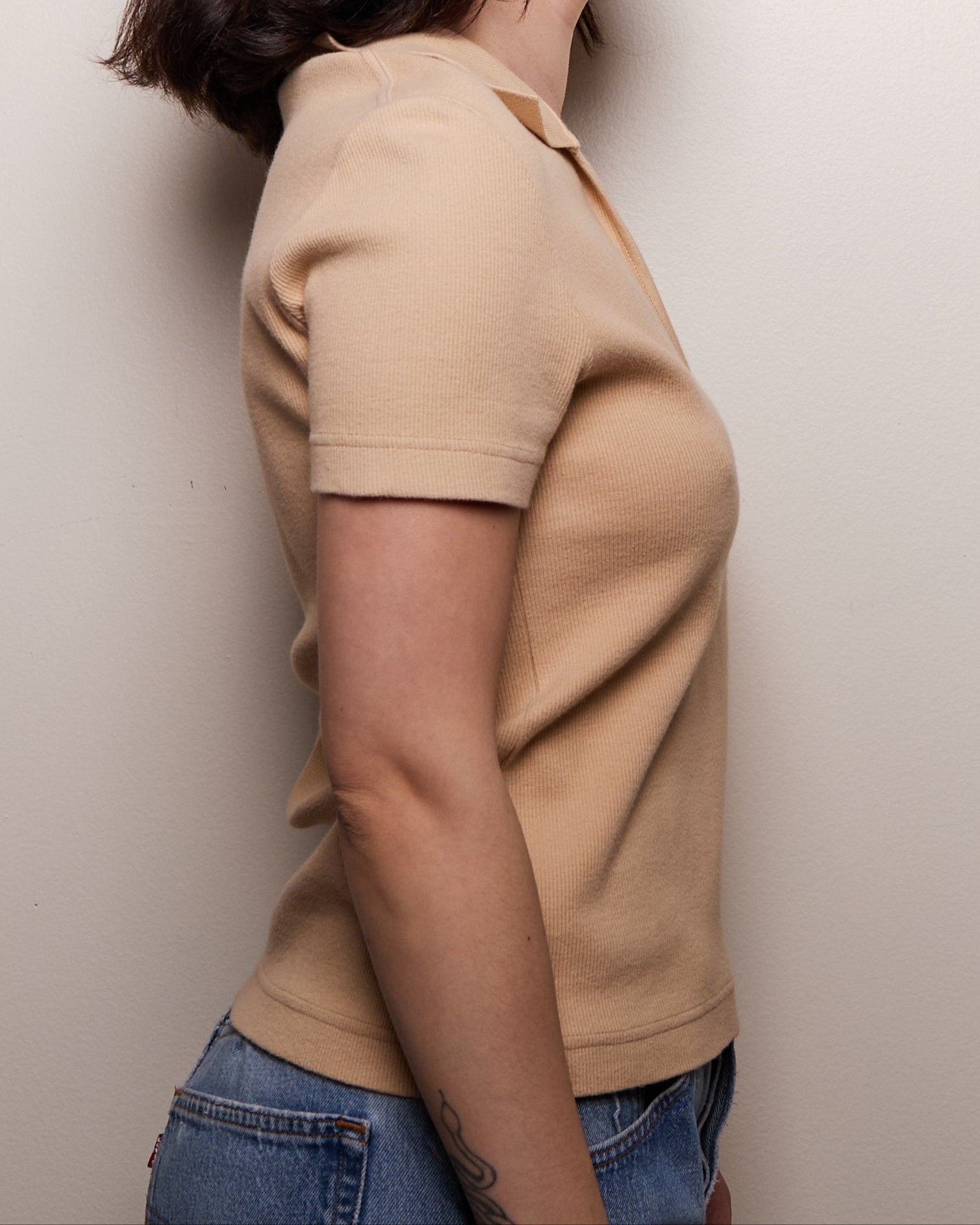 Gucci Beige Polo Logo Shirt