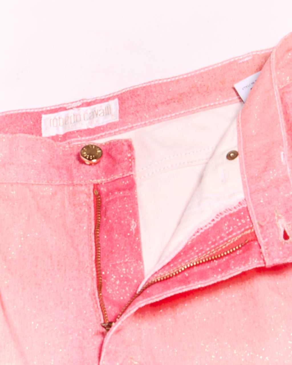 Roberto Cavalli Pink Sequin Jeans Size M W29