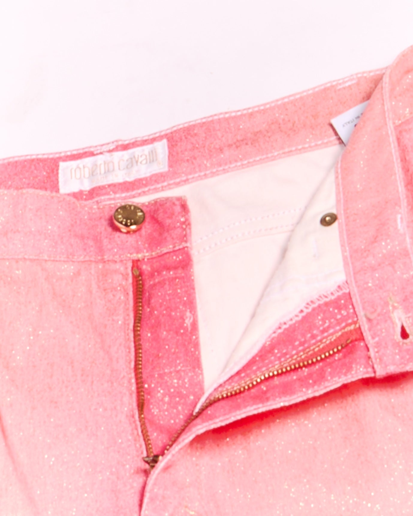 Roberto Cavalli Pink Sequin Jeans Size M W29