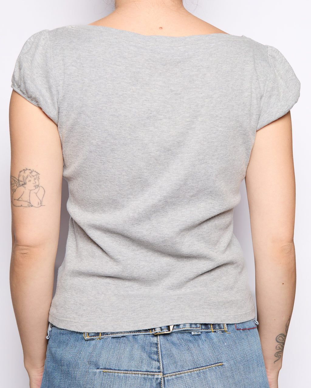 Burberry Blue Grey Baby Doll T-Shirt