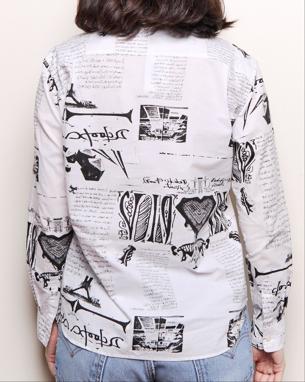 Issey Miyake Newspaper Button Up