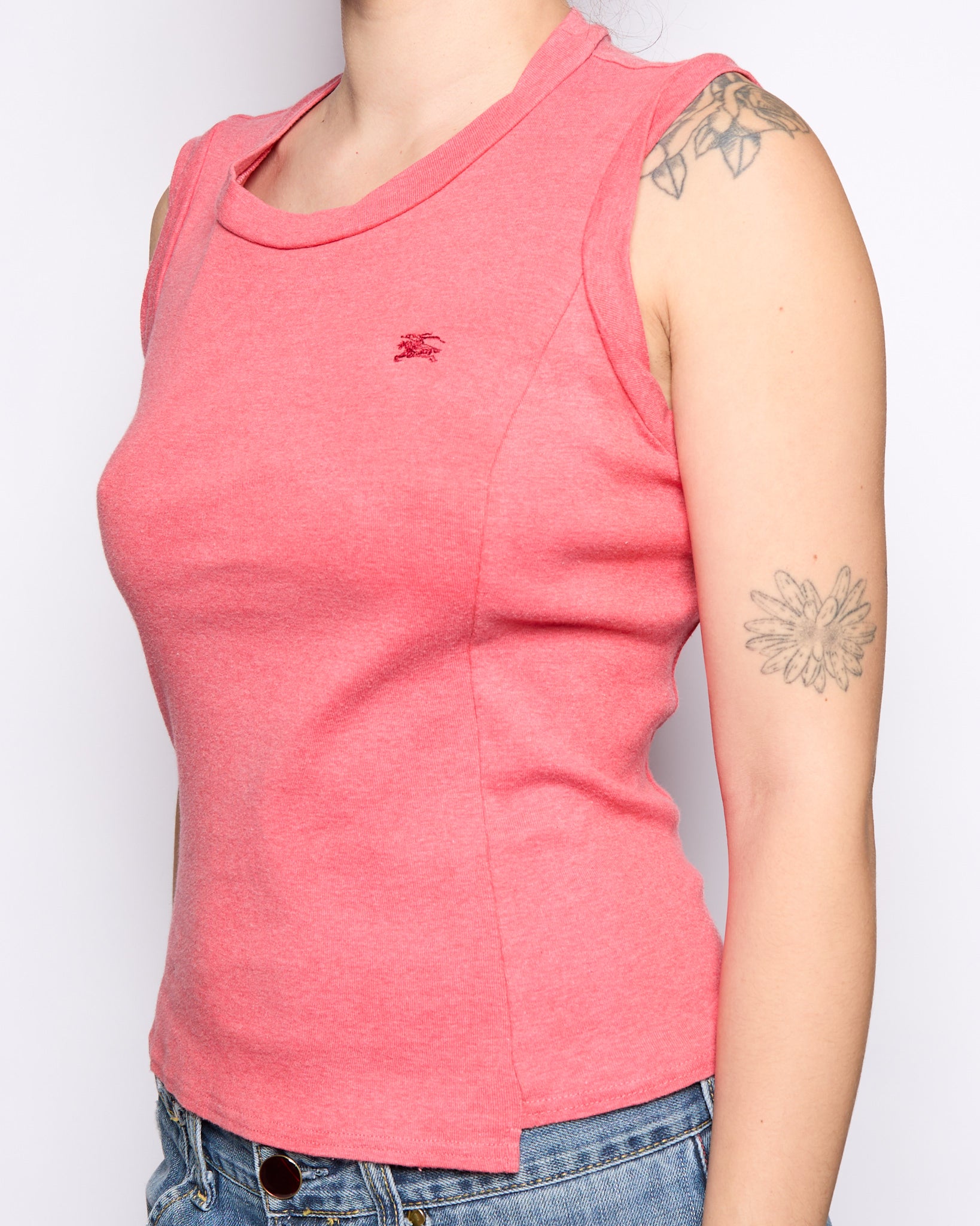 Burberry Salmon Twist Seam Tank Top