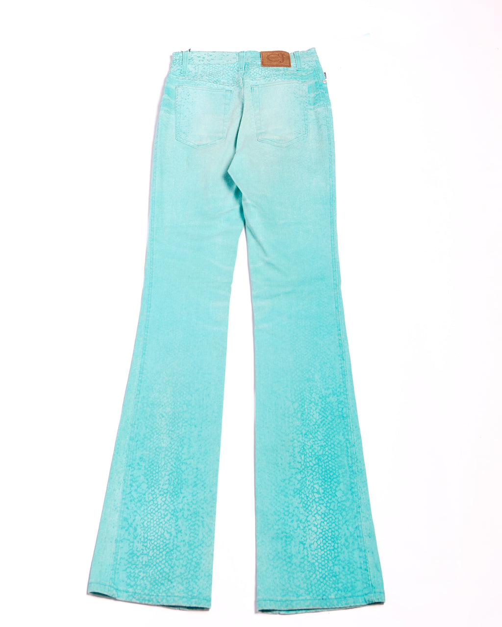 2000's Cavalli Jeans Blue Snake Gradient Jeans S W28