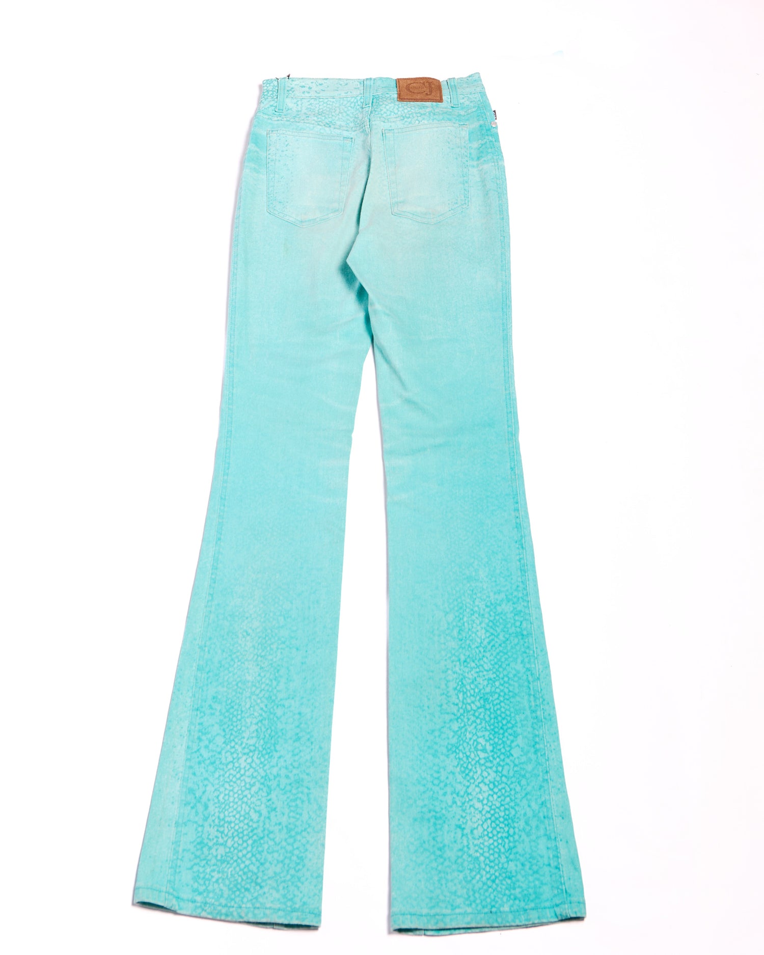 2000's Cavalli Jeans Blue Snake Gradient Jeans S W28